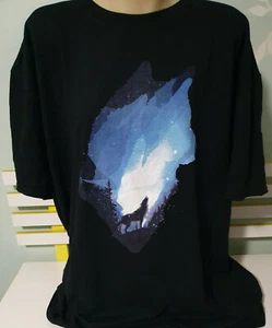 CAMISETA HOMBRE 3XL SPIRIT WOLF CAMISA NEGRA MYSTIC WOLF - Imagen 1 de 3