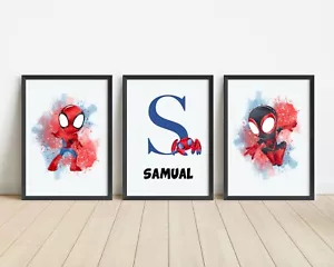 Marvels Spiderman Prints Superhero Wall Art Kids Room Poster Gift Prints Only - Picture 1 of 4