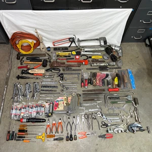 Mixed lot of Hand Tools Carpenter Plumbing Mechanic Screwdrivers Wrenches Pliers - Picture 1 of 24