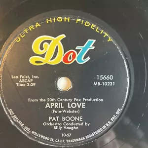10" 78 RPM-Pat Boone-When the Swallows Come Back to Capistrano/April Love/15660 - Picture 1 of 4