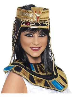 Gold Egyptian Headpiece with Snake Design Fancy Dress Costume Accessory - image 1 of 2