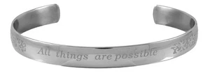 Stainless Steel Inspirational Possible Cuff Average Size - Picture 1 of 2