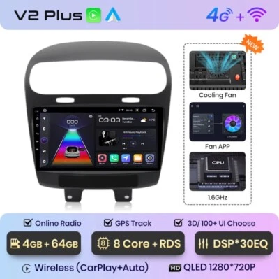 Autoradio Para Fiat Freemont 2011-2020 4G+64GB 8Core 4G+WIFI CarPlay Inalámbrico - Imagen 1 de 4