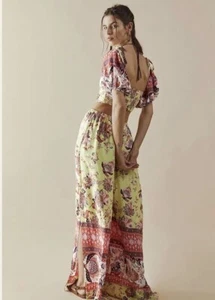 NWT Free People Women's Green Bali Citrus Skies Jumpsuit Size S Orig $148 - Picture 1 of 3