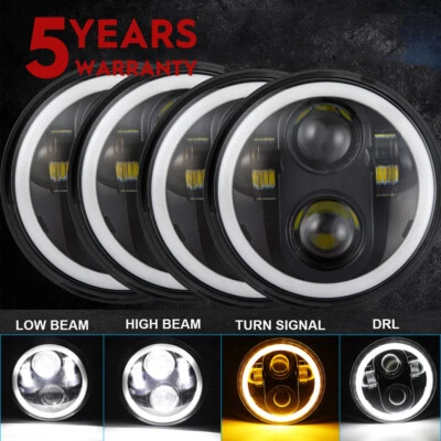 4 PIEZAS 5-3/4 5.75" LED luces de giro altas/bajas para BMW 325i 528i 535i E30 Foto 1 de 4