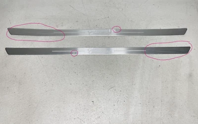 11-14 CADILLAC CTS CUPÉ PUERTA IZQUIERDA Y DERECHA UMBRAL PLACA RASGUÑO MOLDURA JUEGO OEM Foto 1 de 4