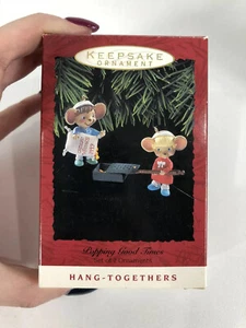 Hallmark Keepsake 1993 “Popping Good Times” Mice Hang Togethers Set - Picture 1 of 4