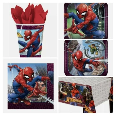 Juego y velas de decoración de fiesta de cumpleaños Spiderman palmeadas maravilla  Foto 1 de 4