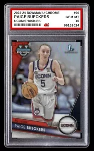 2023-24 Paige Bueckers Bowman U Chrome Rookie Card Huskies #90 MINT Graded 10 - Picture 1 of 7