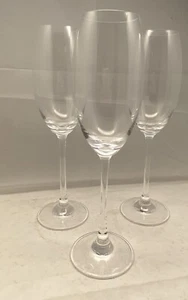 Crystal Champagne Flute Glasses By Nachtmann Vivendi Germany Set Of 3 - Picture 1 of 4