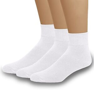 Men's Big and Tall Diabetic Non-Binding Comfort Top Ankle Quarter Socks 3-Pack