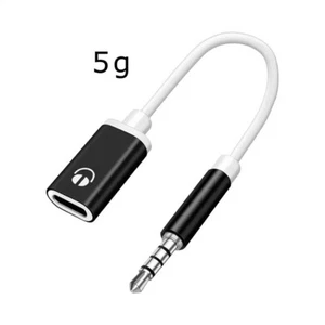 AUX Audio Cable 3.5mm Male to Typec Female Flat Head Earphone to Round Head Car - Picture 1 of 7