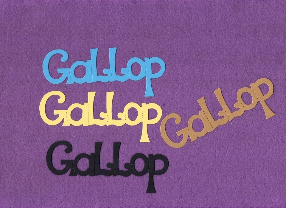 GALLOP word horse die cuts scrapbook cards Foto 1 de 1