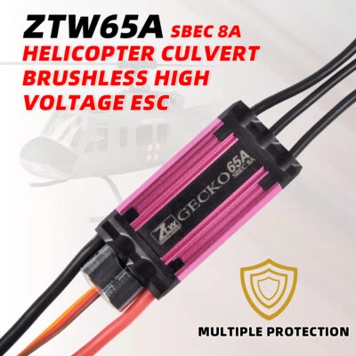 ZTW GECKO 65A RC Airplane ESC Electric Speed Control 5-8.4V Adjustable MAX 85A  - Image 1 of 4