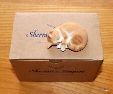 Cute Sherratt & Simpson Kitten Asleep 55007 Hand Crafted/Painted, brand new, box