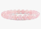 Natural Rose Quartz 6Mm Round Shape Beaded Gemstone Healing Stretch Bracelet