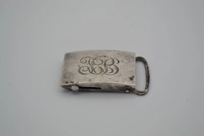 Антикварная маленькая пряжка из стерлингового серебра 1800-х годов - Изображение 1 из 4
