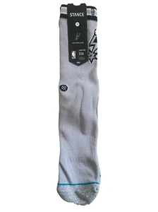 NEW STANCE NBA San Antonio Spurs Socks Men’s Large (9-12) Grey - Picture 1 of 4