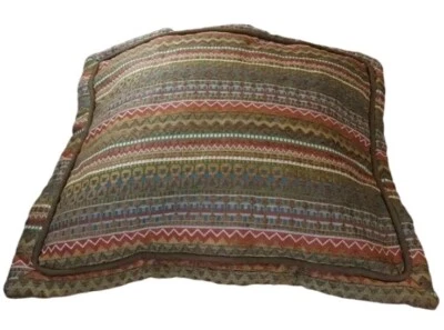 Croscill 2 Tapestry Pillow Shams Quilted Brown Aztec Southwestern Size 26 X 20  - Image 1 of 4