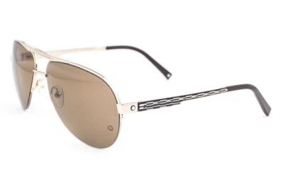 MontBlanc 457 Gold / Brown Sunglasses MB457S 28J 61mm - Image 1 of 3