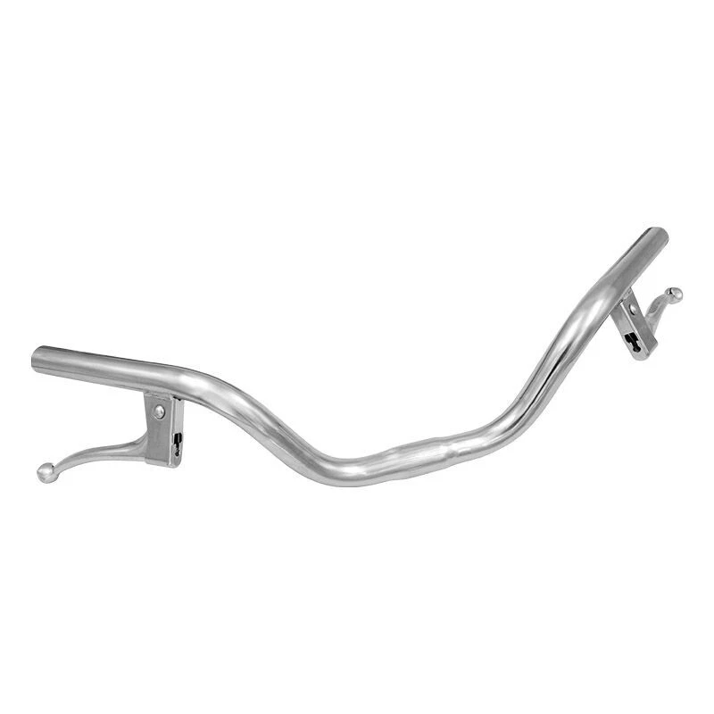 manubrio bici pieghevole 22mm in acciaio cromato argento con leve 305384215 MV-T - Immagine 1 di 1