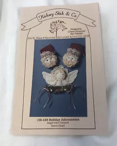 Hickory Stick & Co Craft Sewing UnCut Pattern #H129 Holiday Angel Garland Santa - Imagen 1 de 4