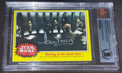 Dave Prowse "Darth Vader" Topps STAR WARS signed Rookie Card BAS BECKETT  (RC) - Image 1 of 3
