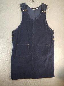 JLNY Coduroy Dress 1X Women's Sleeveless 100% Cotton Vintage - Picture 1 of 9