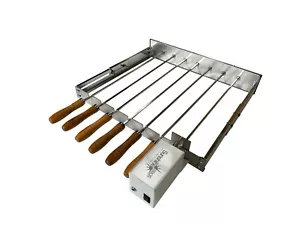 BBQ Cypriot Grill Top Rotisserie Kebab Skewers & Multiple Speed Electric Motor - Picture 1 of 6