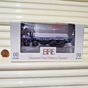 EFE EXCLUSIVE Erstausgabe BATH + PORTLAND 1/76 AEC Mammut Flachbett LKW - Bild 1 von 5