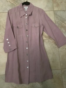 Soft Surroundings Women’s Size S Lilac Button-Up Tunic Top - Bild 1 von 11