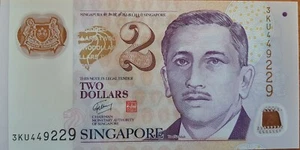 Singapore $2 ND (2007) Polymer Money Banknotes - UNC X 10 Pieces P46 Sequential - Picture 1 of 2
