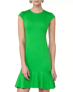 Vestido Akris Punto LIME TALLA 10US, 14UK manga gorra acanalada cambio acanalado nuevo con etiquetas $995 - Imagen 1 de 4
