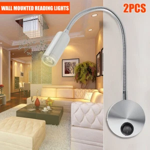 2Pack Wall Lamp Flexible Neck Wall Light 360° Rotation Flexible Arm Hose guohB - Picture 1 of 10