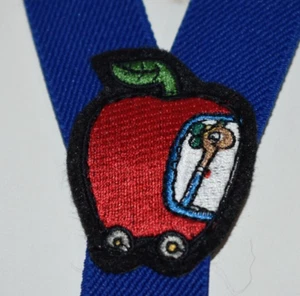 Bretelle Bambini Regolabili COMPLETAMENTE Elastiche Blu Richard Scarry Lowly Worm NUOVE - Foto 1 di 5