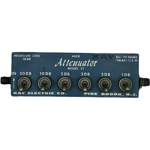 TOGGLE ATTENUATOR VARIABLE KAY 70Ohm BNC MODEL 21 440B - Picture 1 of 1