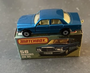 Matchbox Superfast Mercedes Benz 450 SEL No. 56 In Box 1979 Vintage EXCELLENT - Picture 1 of 5