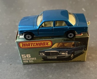 Matchbox Superfast Mercedes Benz 450 SEL No. 56 In Box 1979 Vintage EXCELLENT - Image 1 of 4