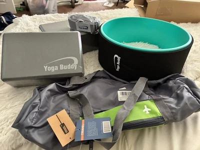 Yoga Buddy Yoga Juego de Ruedas, Rueda Rodillo de Espuma para Dolor de Espalda y Estiramiento Foto 1 de 4