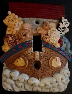 Adorable cubierta de placa de interruptor de pared Arca de Noé  - Imagen 1 de 5