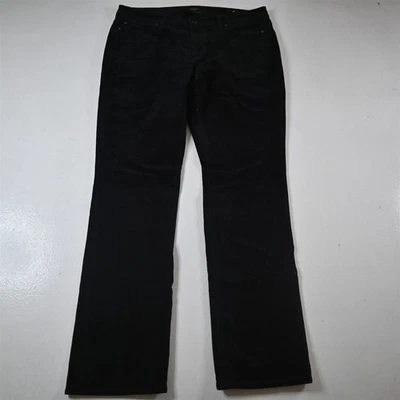 Pantalones para mujer Ann Taylor 12 negros de pana curvilínea recta 5 bolsillos Foto 1 de 4