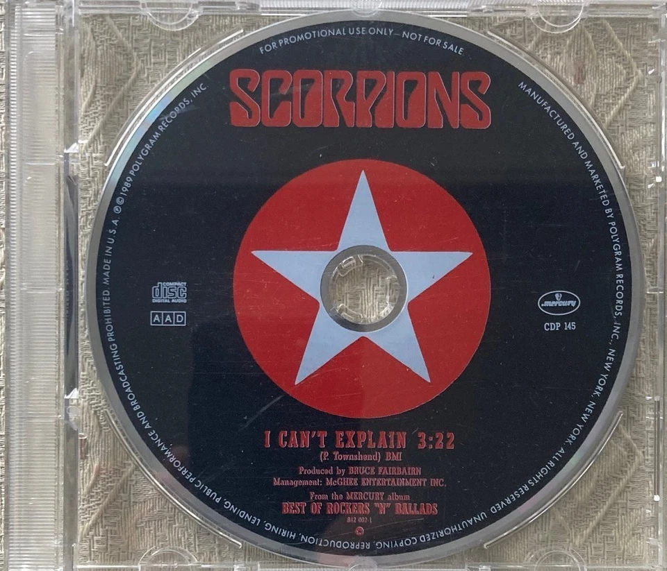 SCORPIONS  I Can't Explain  promo CD single - Image 1 of 1