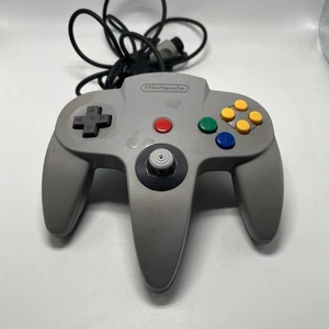 Genuine Nintendo 64 N64 OEM NUS-005 Controller Gray Tested - Picture 1 of 8