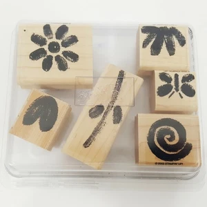 Stampin Up Two Step Painted Garden 6 tlg Stempelset 2002 Floral Blume Schmetterling - Bild 1 von 6