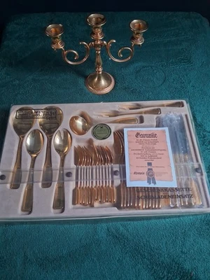 Imperial Olympia  Besteckset 37-teilig,  BMF Kerzenständer 23/24K Hartvergoldet - Bild 1 von 4