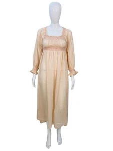 Maxi Vestido de Noche Doen Para Mujer Catrinette Calado Floral Bordado Algodón XS - Imagen 1 de 15