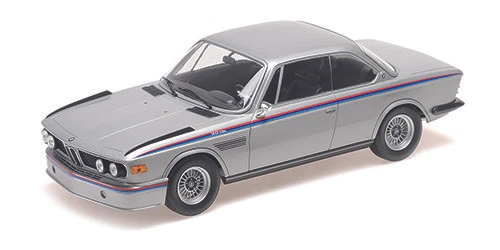 Minichamps 155028135 1/18 BMW 3.0 CSL 1973 ARGENTO Modello Auto