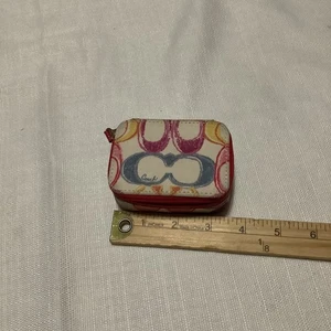 Coach Mini Signature Multicolor Canvas Dreifach Pillendose Reisebox F60157 - Bild 1 von 6