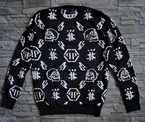 PHILIPP PLEIN PULLOVER ROUND NECK MONOGRAM / XL / NEU / - Bild 1 von 6