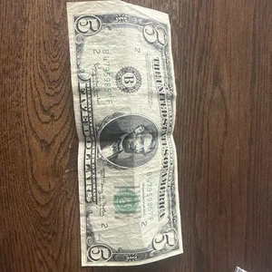 1950 Federal Reserve Note $5 Serial B 47959857 F - Picture 1 of 7